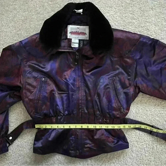 Obermeyer Vintage 90’s Thermolite Baroque Insulated Ski Jacket Coat Belted Sz 8 - Picture 9 of 16